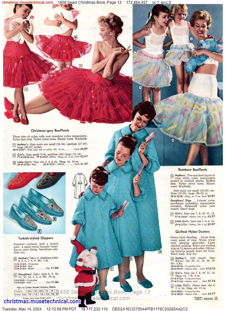 1958 Sears Christmas Book, Page 13