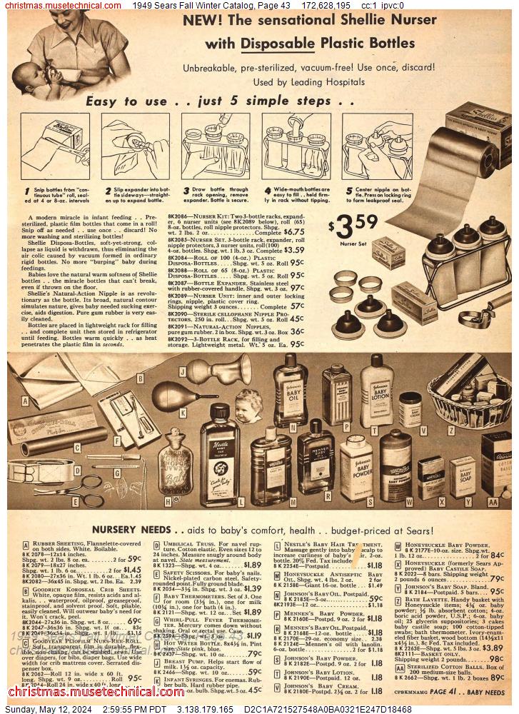 1949 Sears Fall Winter Catalog, Page 43