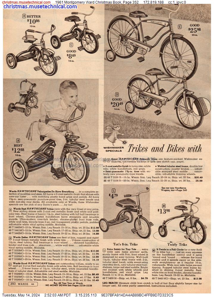 1961 Montgomery Ward Christmas Book, Page 352