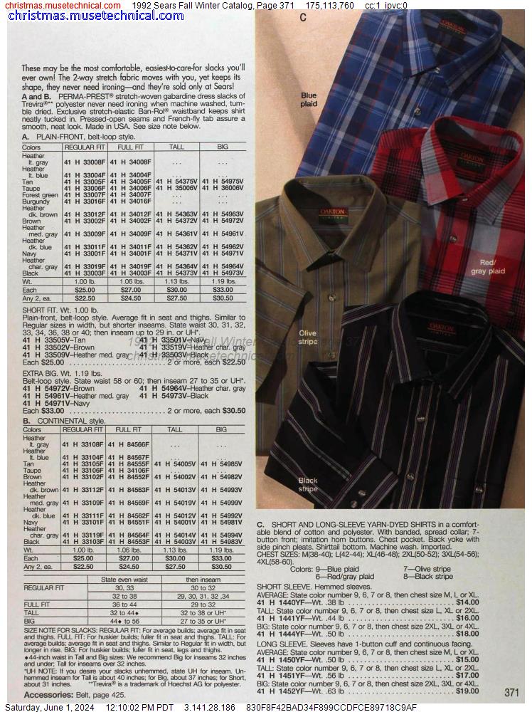 1992 Sears Fall Winter Catalog, Page 371
