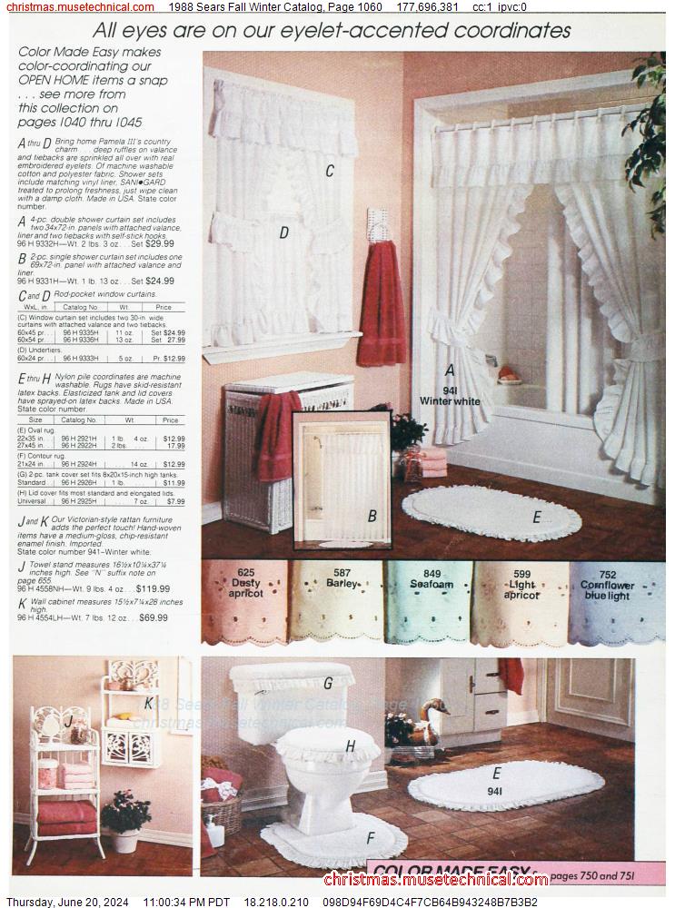 1988 Sears Fall Winter Catalog, Page 1060