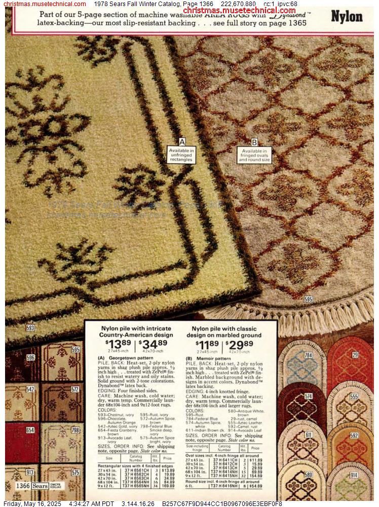 1978 Sears Fall Winter Catalog, Page 1366