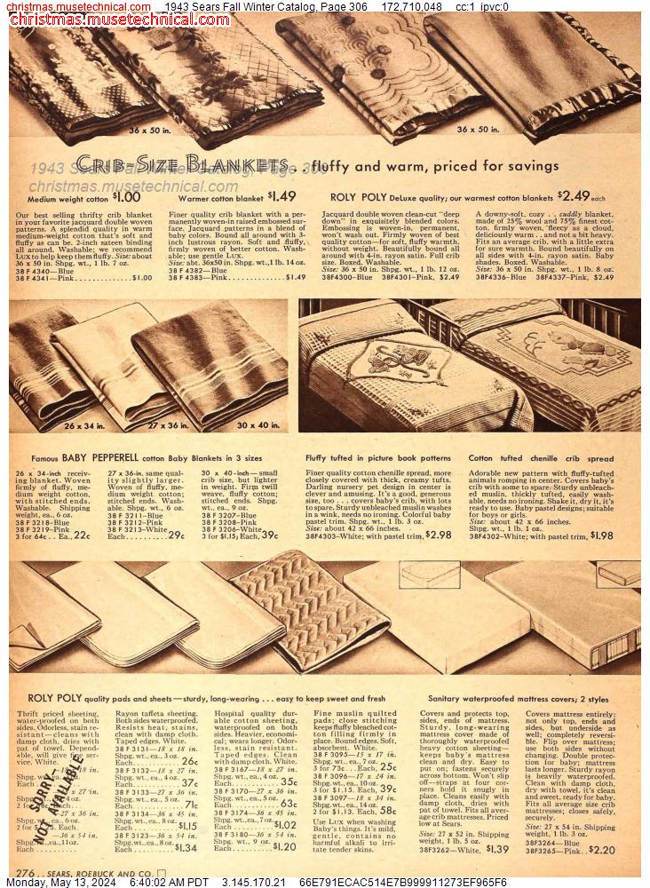 1943 Sears Fall Winter Catalog, Page 306