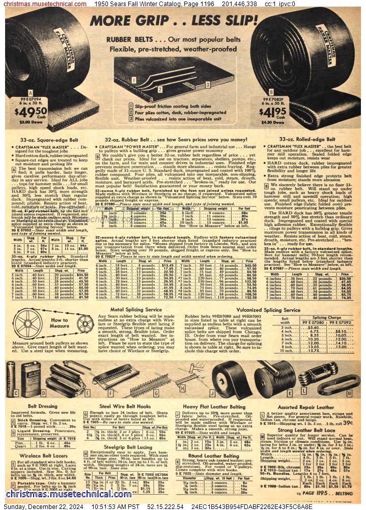 1950 Sears Fall Winter Catalog, Page 1196