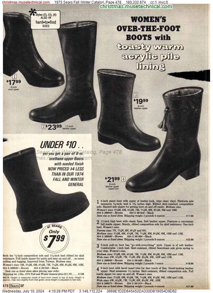 1975 Sears Fall Winter Catalog, Page 478