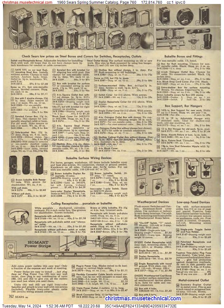 1960 Sears Spring Summer Catalog, Page 760