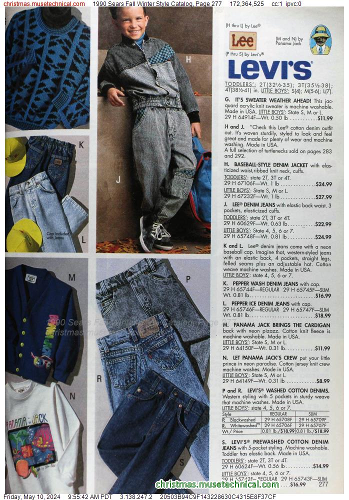 1990 Sears Fall Winter Style Catalog, Page 277