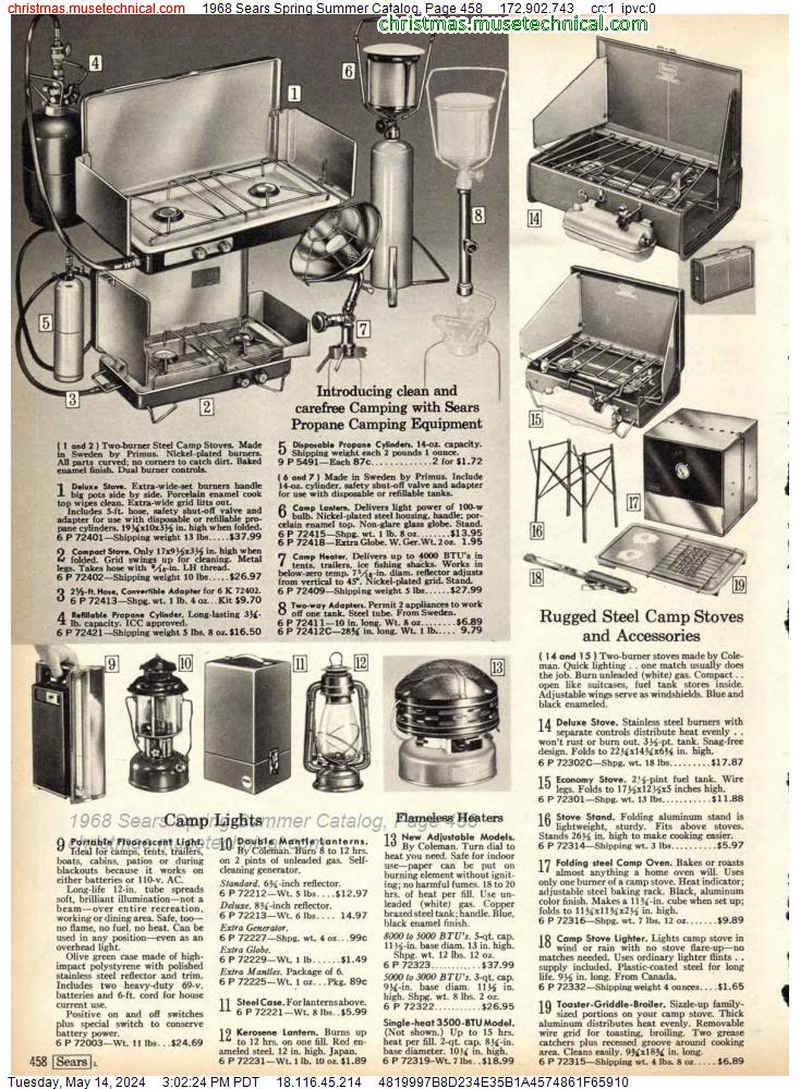 1968 Sears Spring Summer Catalog, Page 458