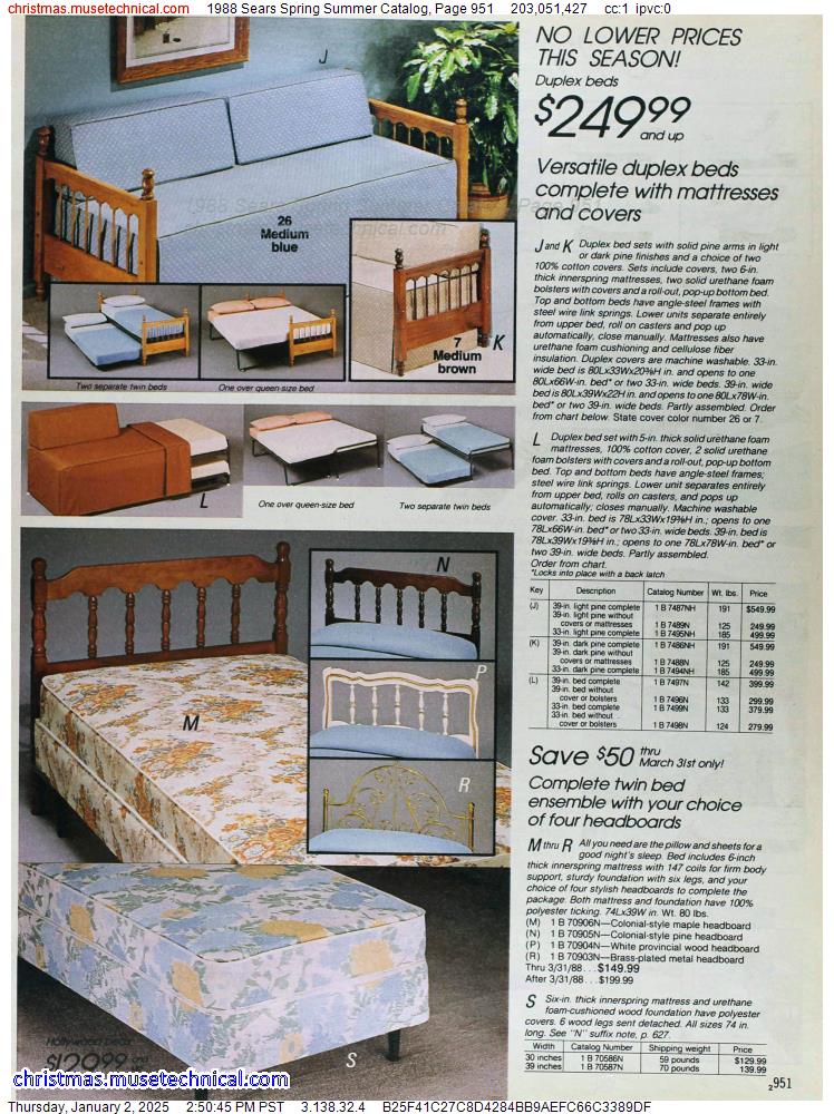 1988 Sears Spring Summer Catalog, Page 951