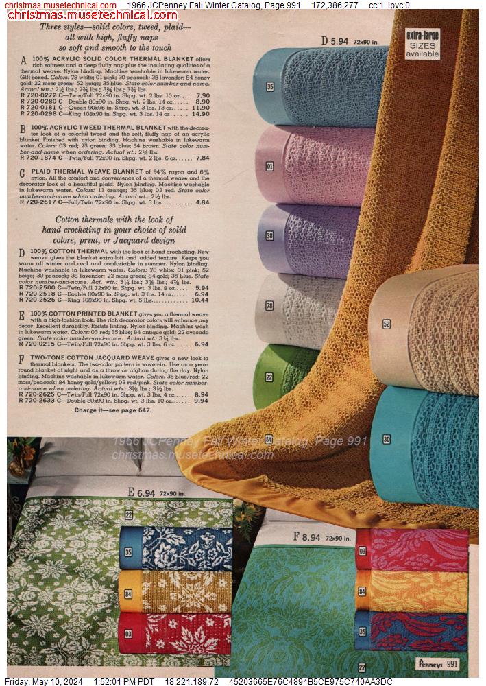 1966 JCPenney Fall Winter Catalog, Page 991