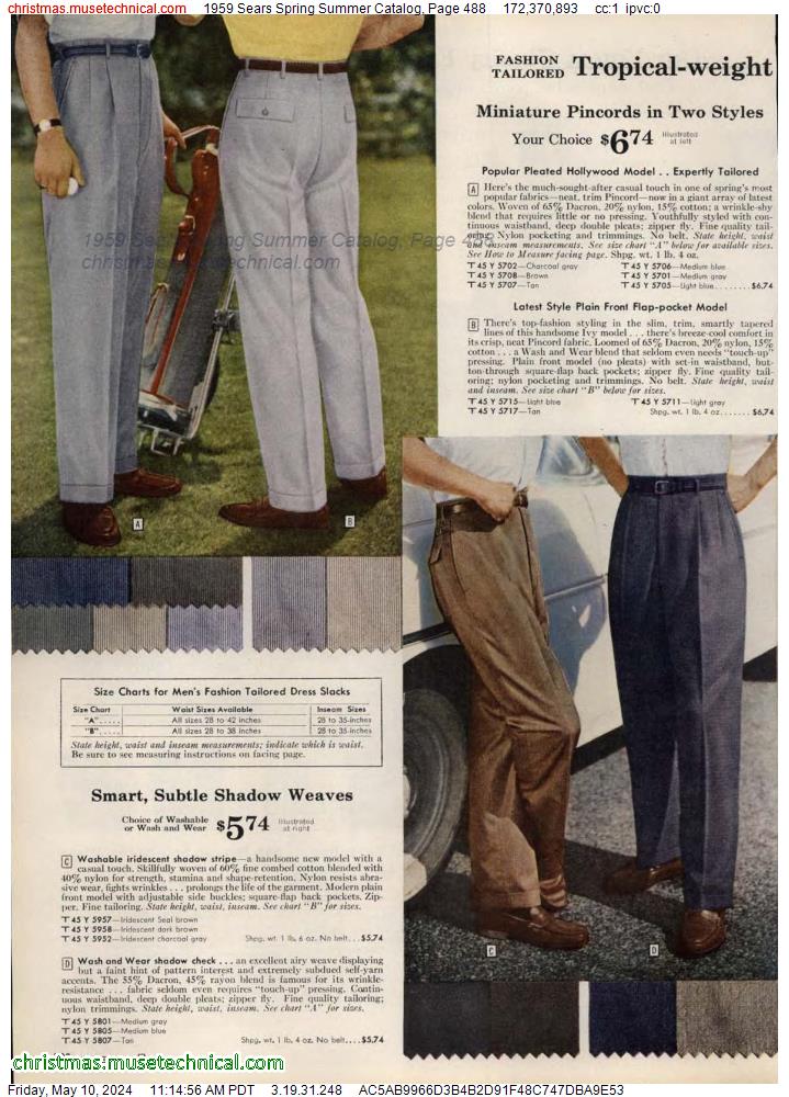 1959 Sears Spring Summer Catalog, Page 488