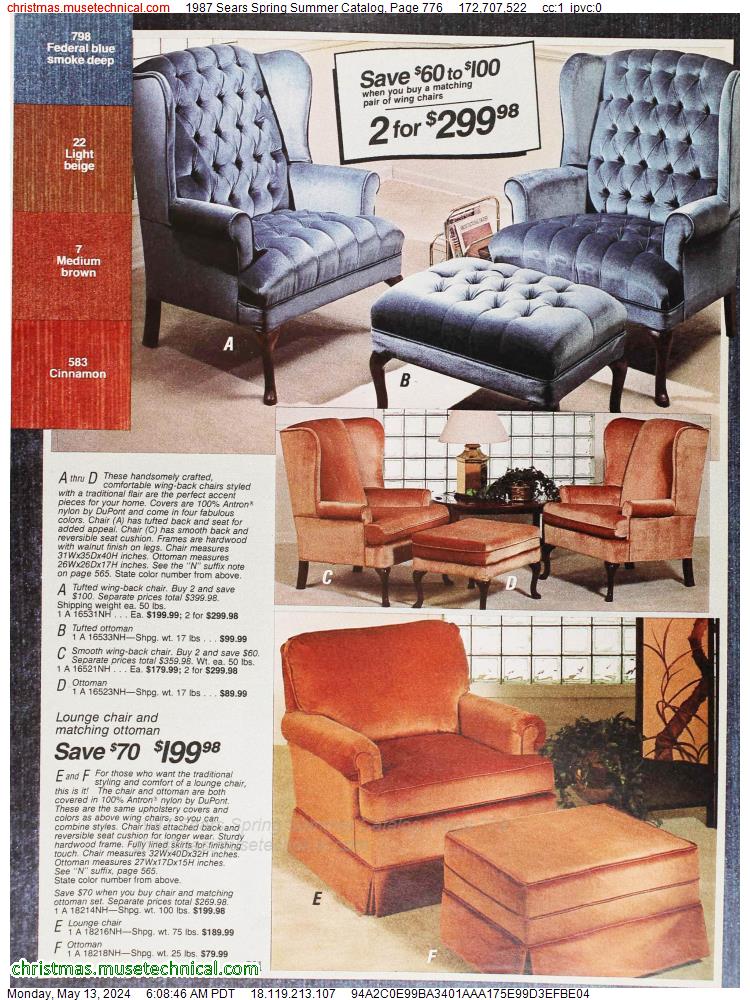 1987 Sears Spring Summer Catalog, Page 776