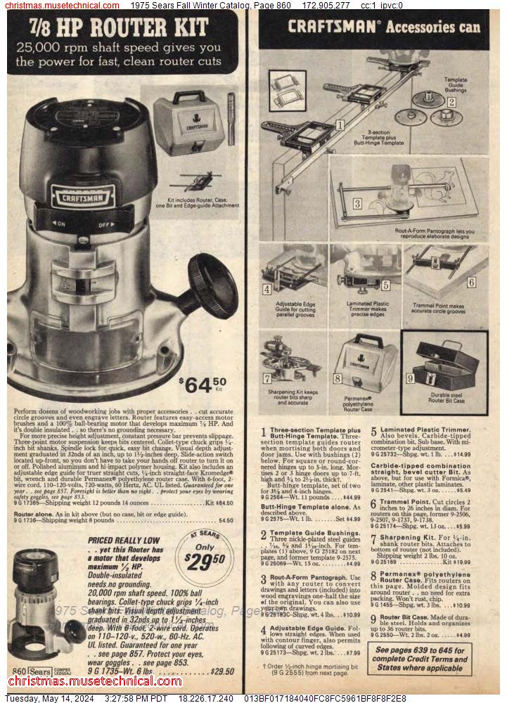 1975 Sears Fall Winter Catalog, Page 860