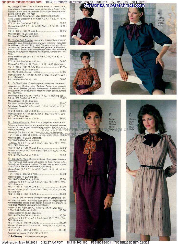 1983 JCPenney Fall Winter Catalog, Page 214