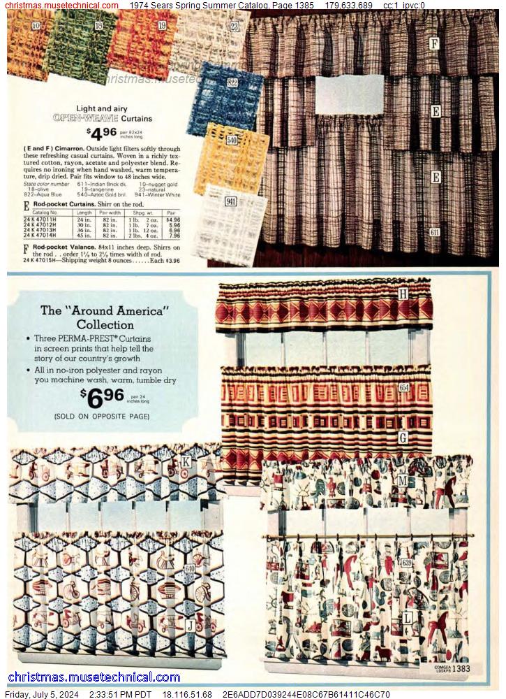 1974 Sears Spring Summer Catalog, Page 1385