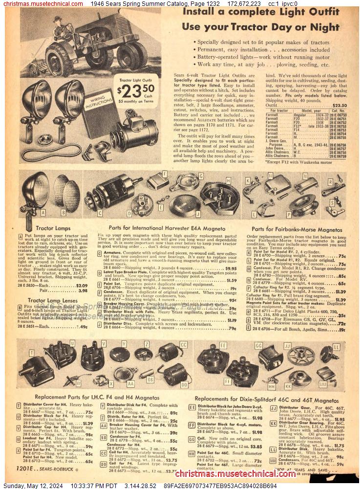 1946 Sears Spring Summer Catalog, Page 1232