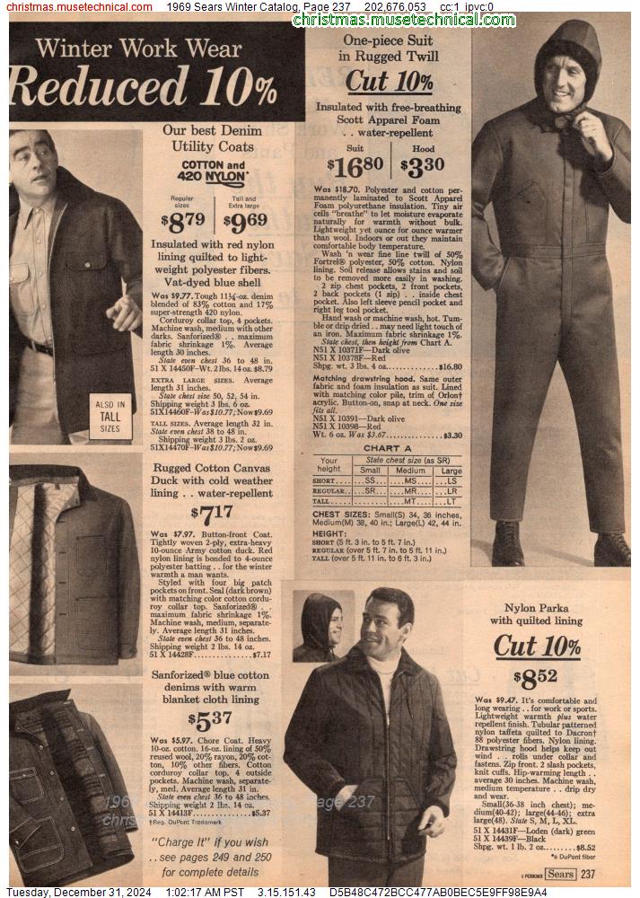 1969 Sears Winter Catalog, Page 237