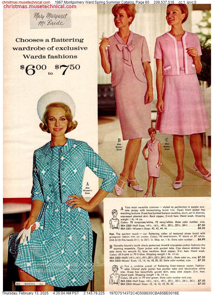 1967 Montgomery Ward Spring Summer Catalog, Page 60