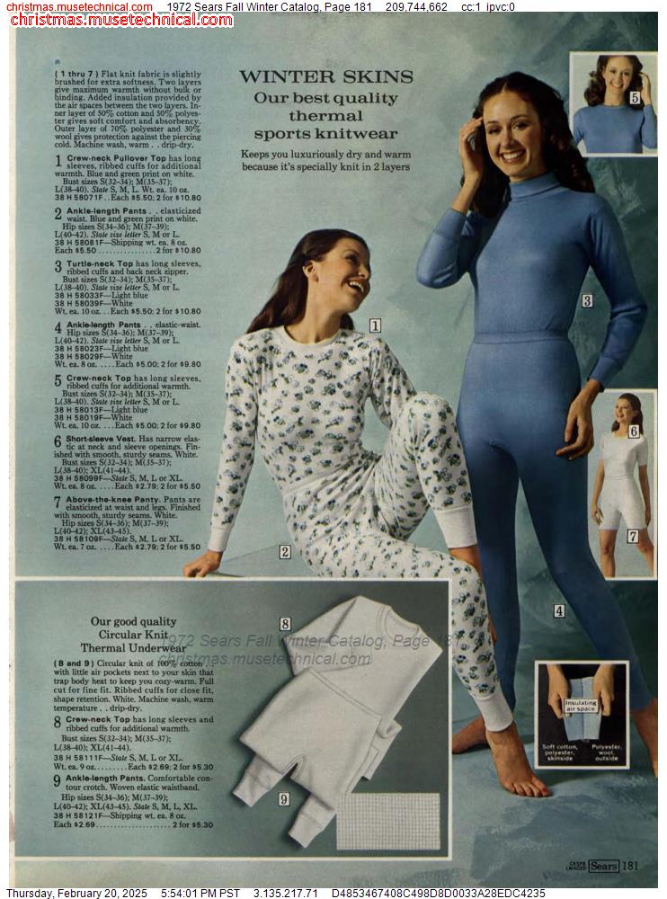 1972 Sears Fall Winter Catalog, Page 181