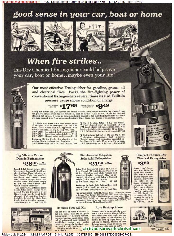 1968 Sears Spring Summer Catalog, Page 559