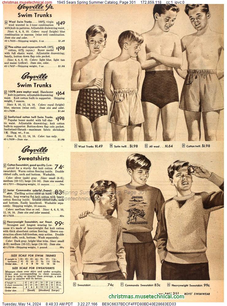 1945 Sears Spring Summer Catalog, Page 301