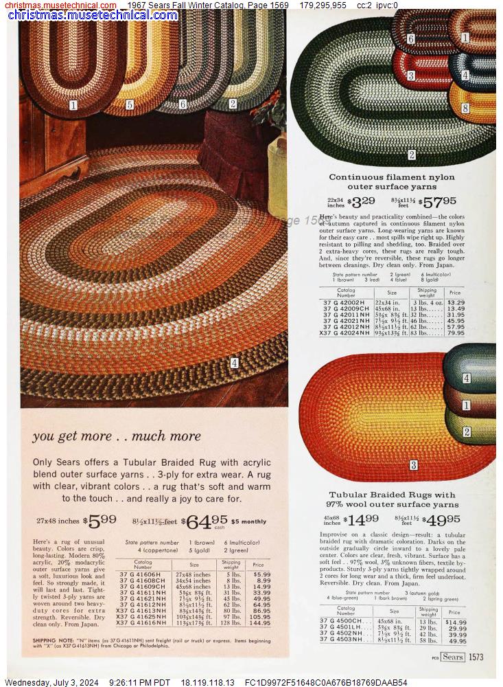 1967 Sears Fall Winter Catalog, Page 1569