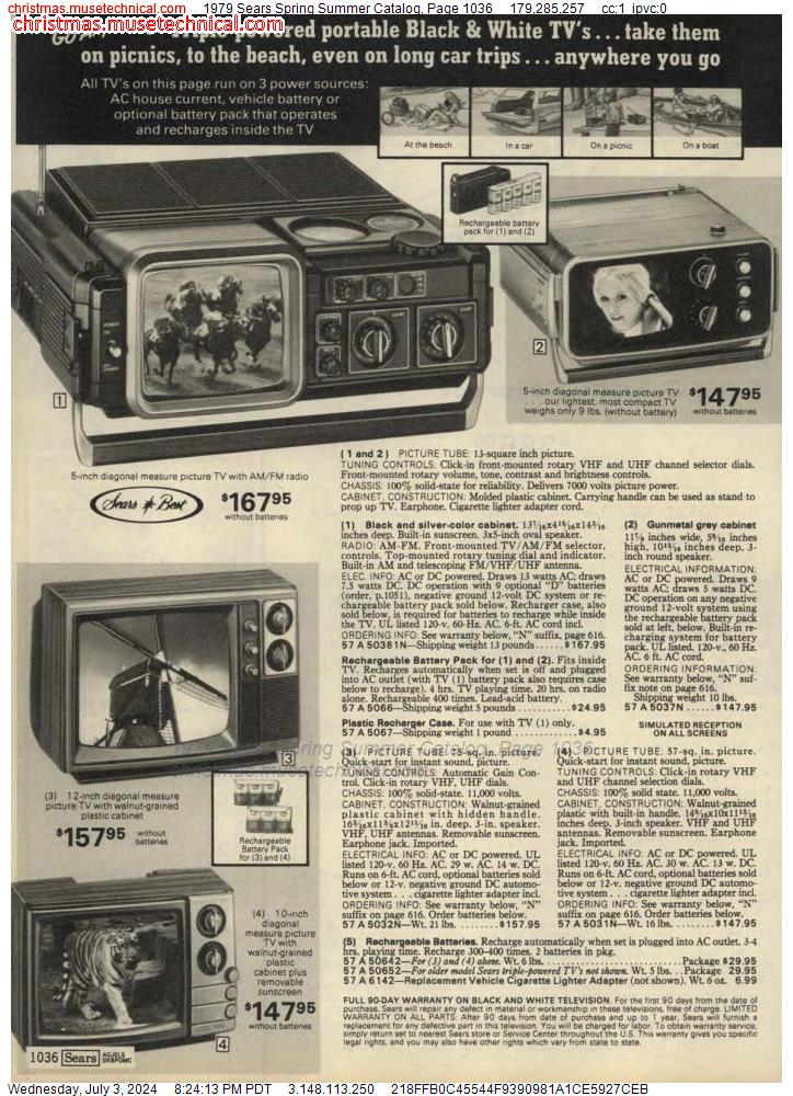 1979 Sears Spring Summer Catalog, Page 1036