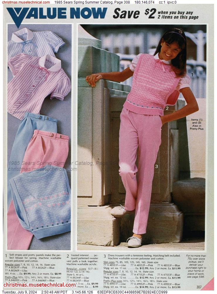 1985 Sears Spring Summer Catalog, Page 308