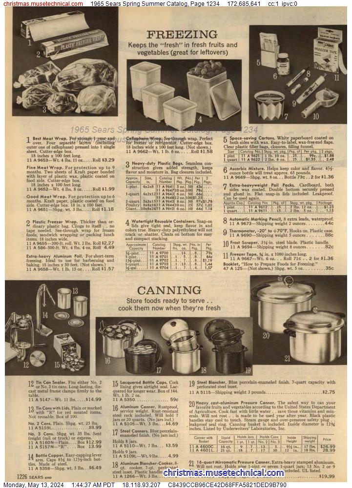 1965 Sears Spring Summer Catalog, Page 1234