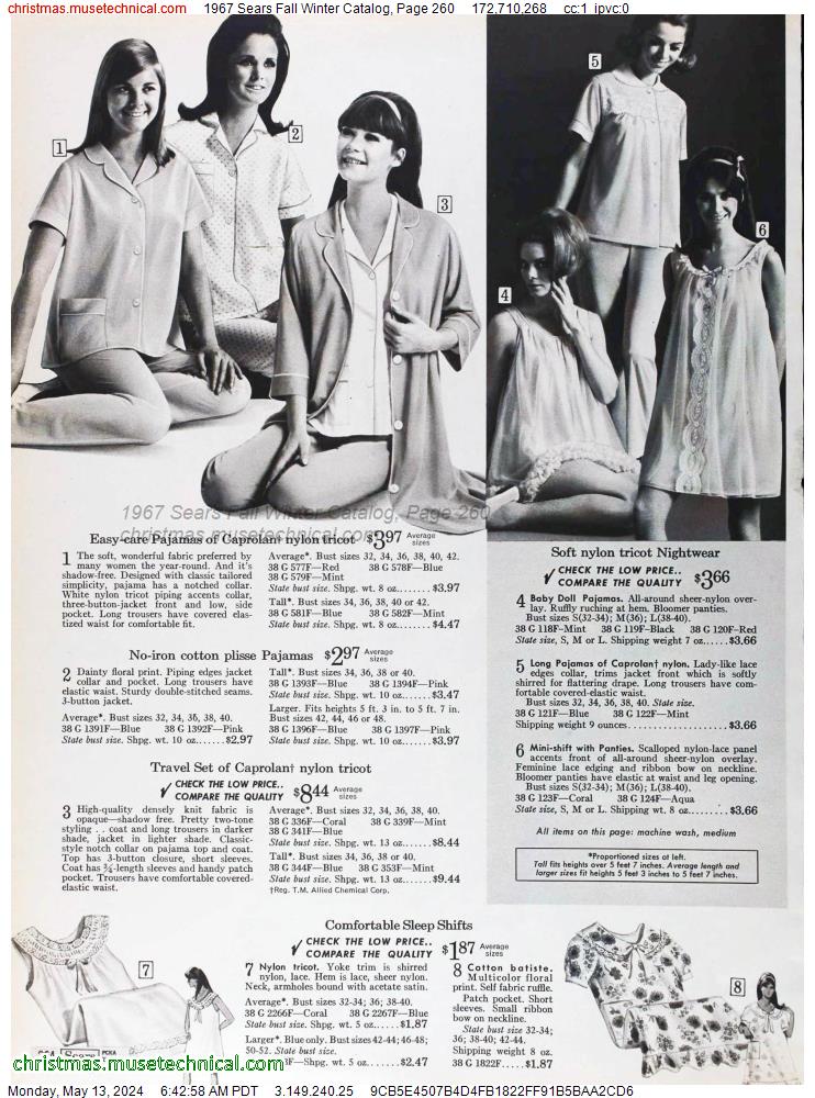 1967 Sears Fall Winter Catalog, Page 260