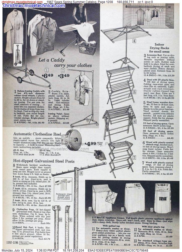 1967 Sears Spring Summer Catalog, Page 1208