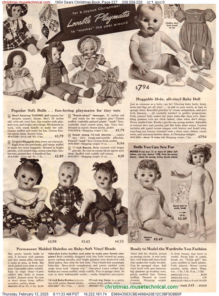 1954 Sears Christmas Book, Page 227