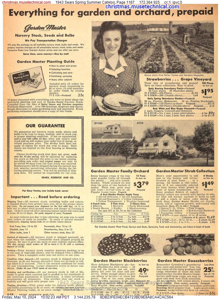1943 Sears Spring Summer Catalog, Page 1167
