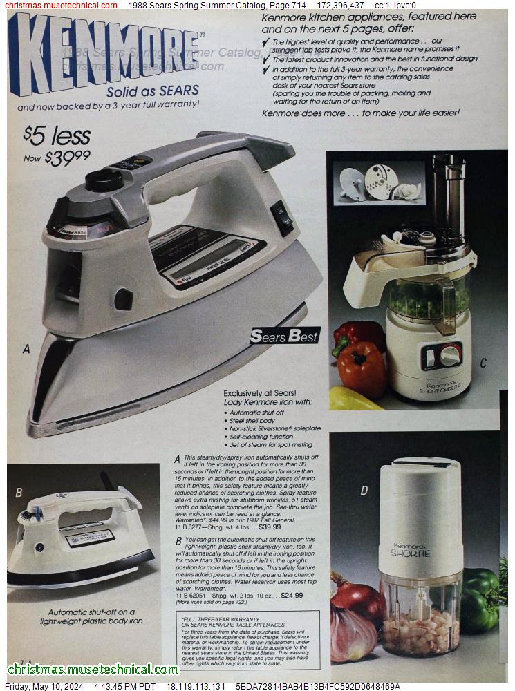 1988 Sears Spring Summer Catalog, Page 714