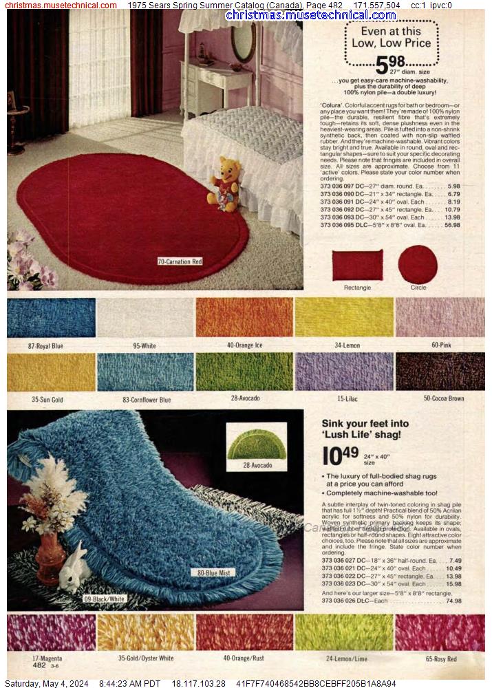 1975 Sears Spring Summer Catalog (Canada), Page 482
