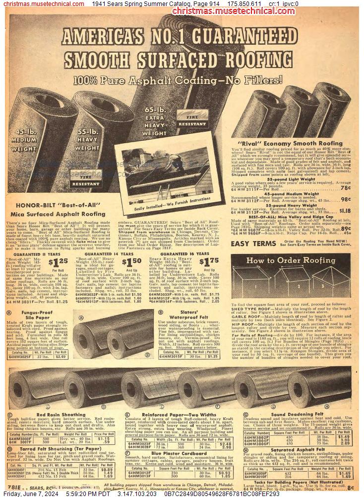 1941 Sears Spring Summer Catalog, Page 914
