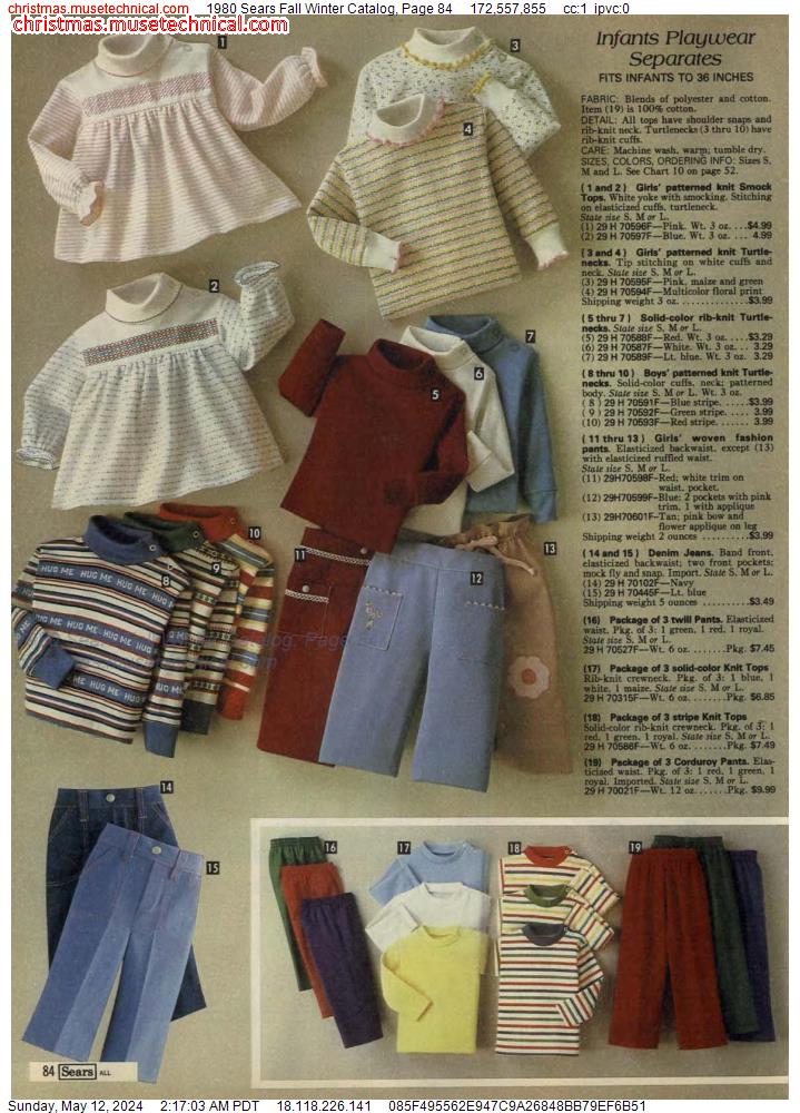 1980 Sears Fall Winter Catalog, Page 84