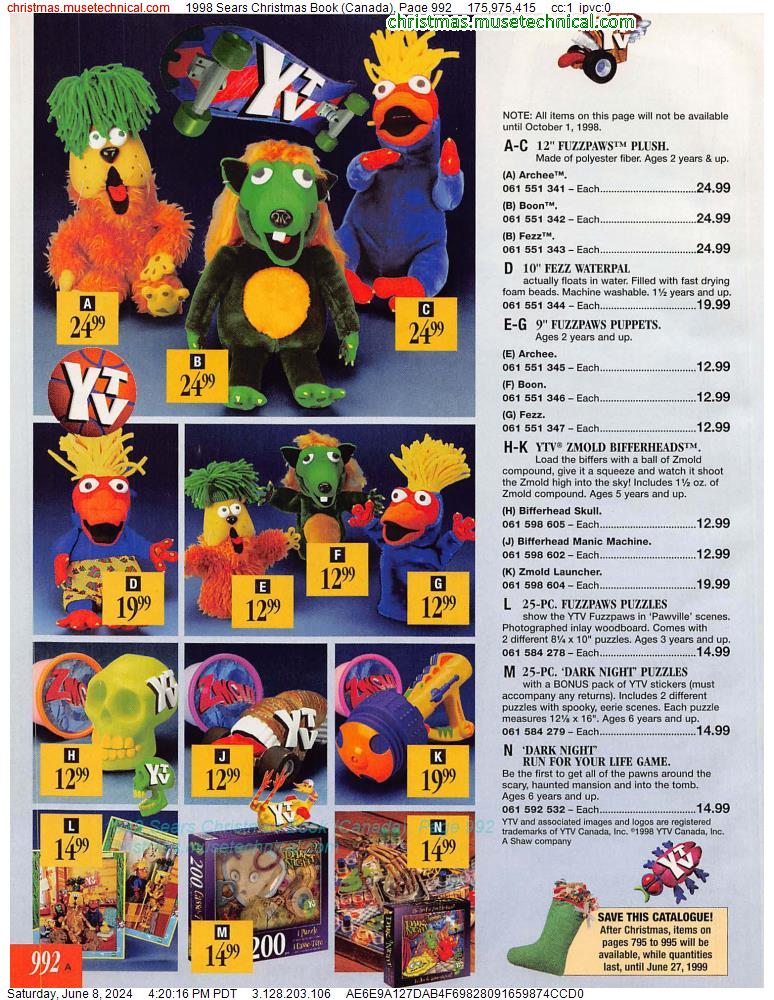 1998 Sears Christmas Book (Canada), Page 992