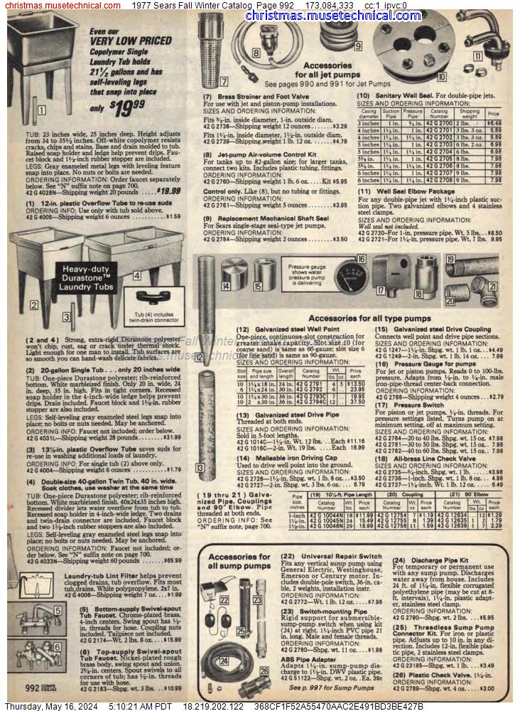 1977 Sears Fall Winter Catalog, Page 992