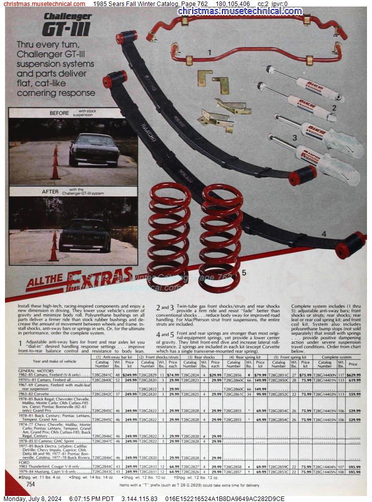 1985 Sears Fall Winter Catalog, Page 762