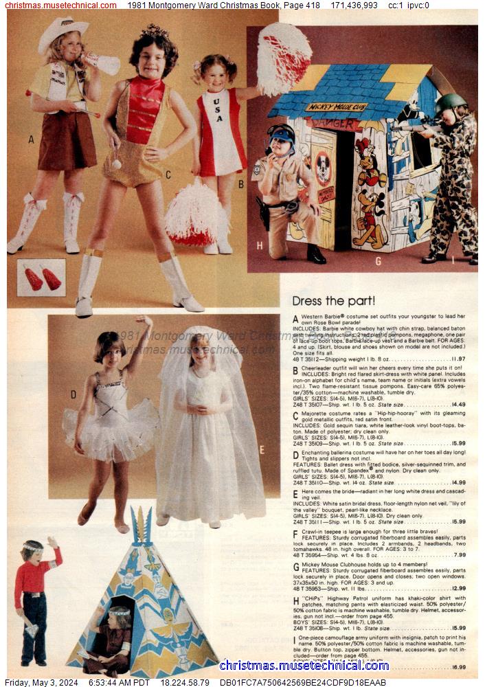 1981 Montgomery Ward Christmas Book, Page 418