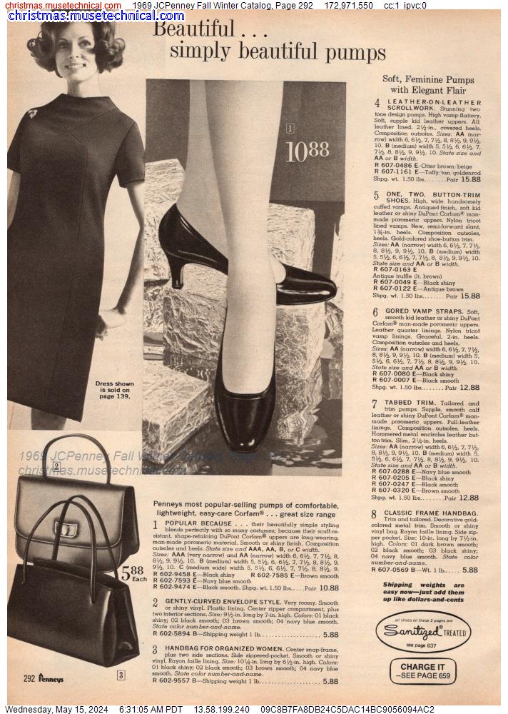 1969 JCPenney Fall Winter Catalog, Page 292