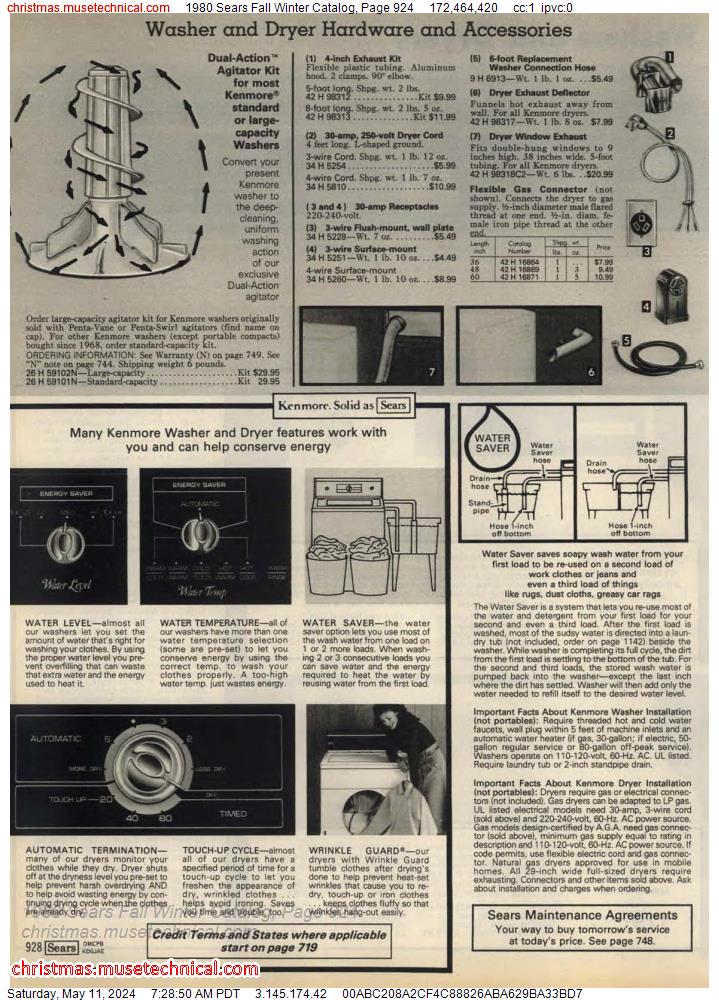 1980 Sears Fall Winter Catalog, Page 924