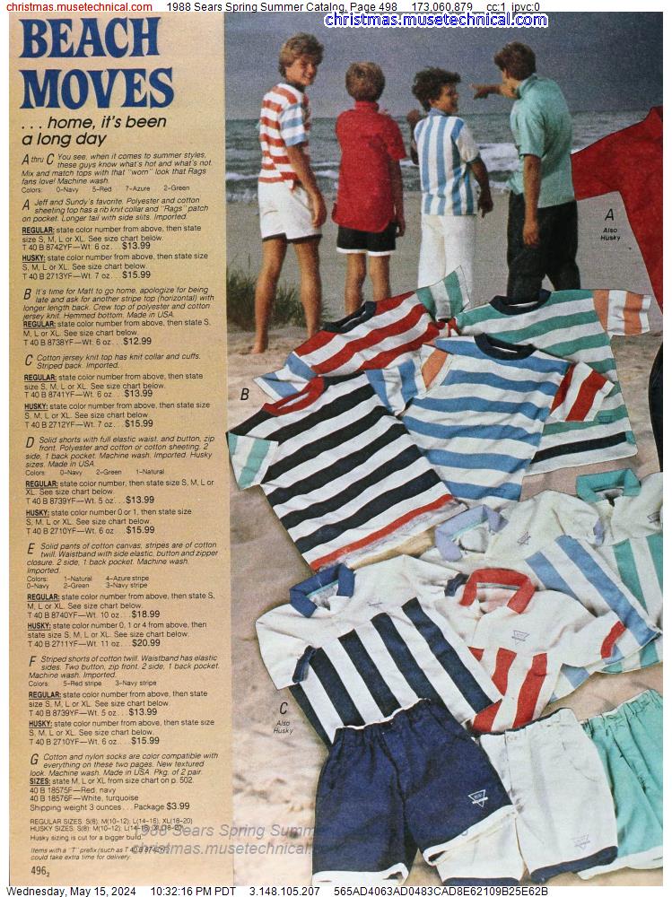 1988 Sears Spring Summer Catalog, Page 498