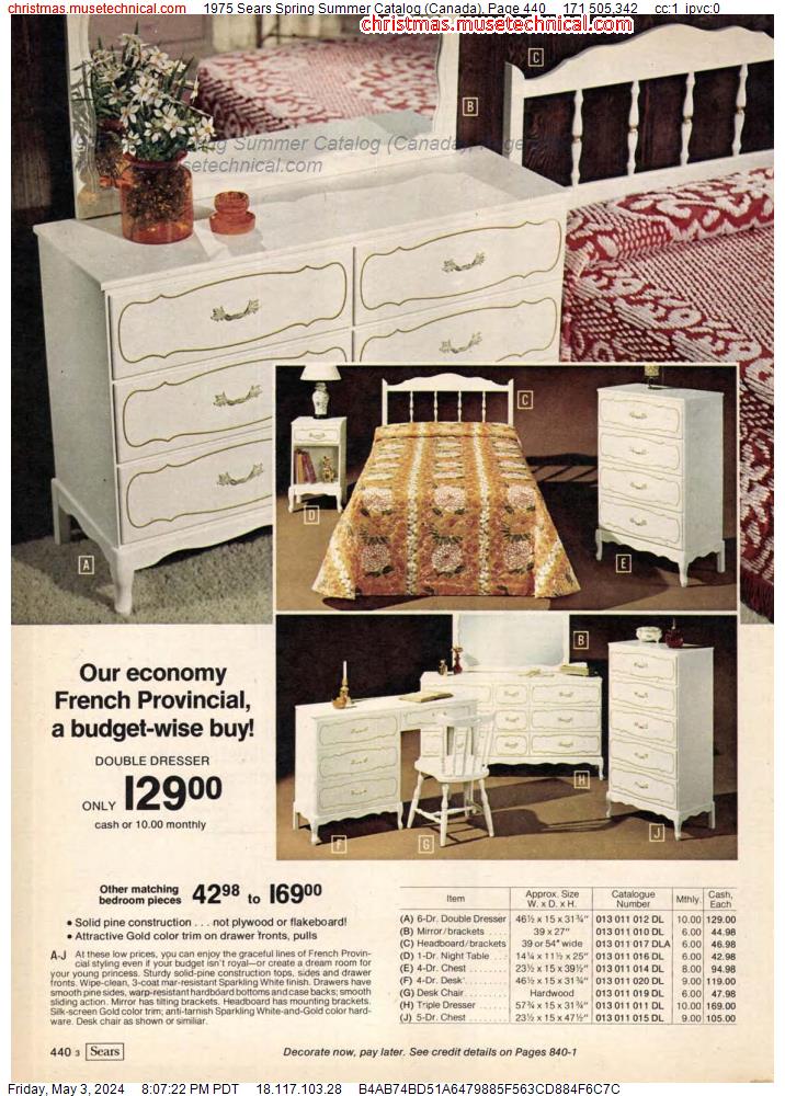 1975 Sears Spring Summer Catalog (Canada), Page 440