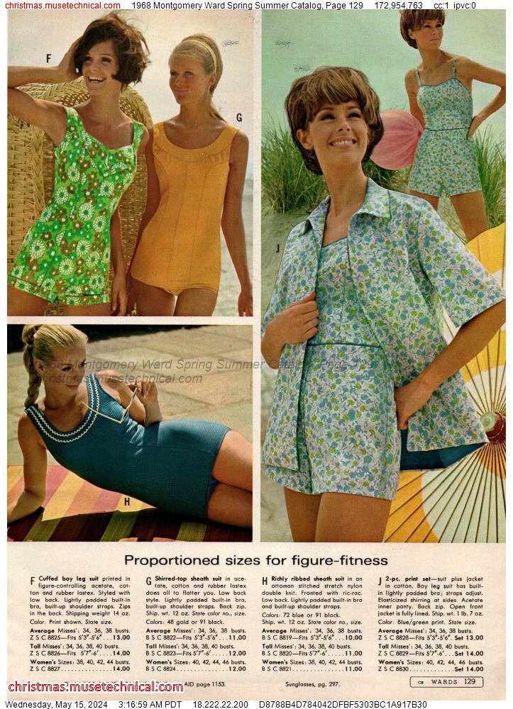 1968 Montgomery Ward Spring Summer Catalog, Page 129