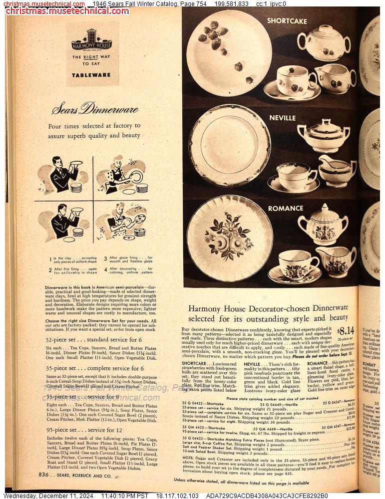 1946 Sears Fall Winter Catalog, Page 754