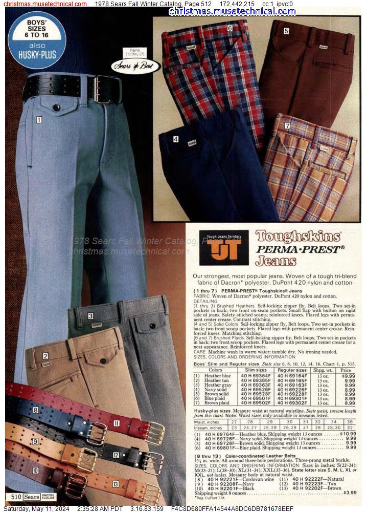 1978 Sears Fall Winter Catalog, Page 512