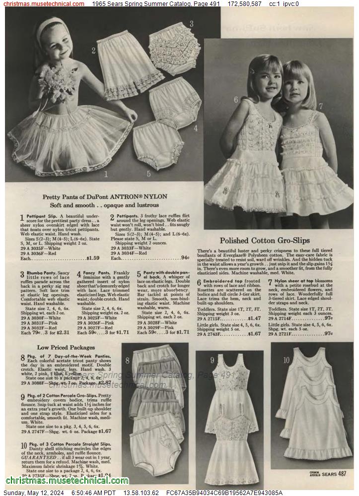 1965 Sears Spring Summer Catalog, Page 491