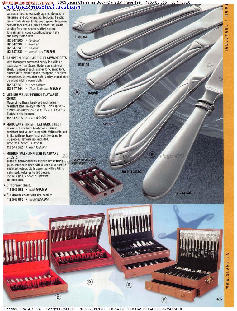2003 Sears Christmas Book (Canada), Page 499